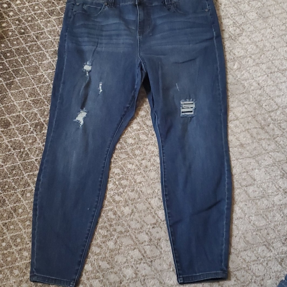 Liverpool Jeans Company Dark Blue Ankle & Cropped Jeans